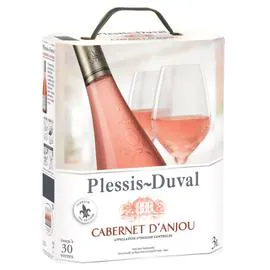 PLESSIS-DUVAL Vin Rosé Val de Loire AOP Cabernet d'Anjou 3l