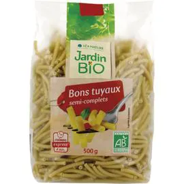 LÉA NATURE, JARDIN BIO ÉTIC Pâtes bons tuyaux semi-complets Bio 500g