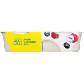 MONOPRIX BIO Yaourt à la grecque nature bio 2x150g