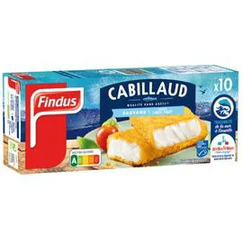 FINDUS Poisson pané tranches de cabillaud 10x51g