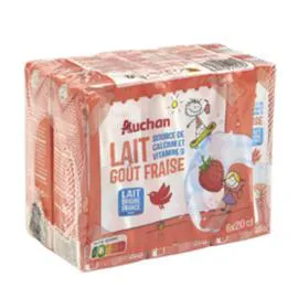 Lait goût fraise brique (6x20cl)