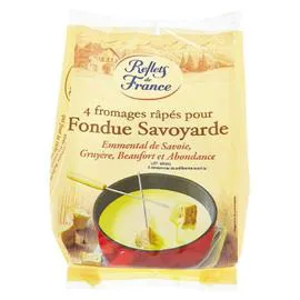 Fromage Râpé : Comté,Emmental,Beaufort ,Abondance pour Fondue (400g)