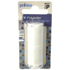 LA BROSSE ET DUPONT, PRIMA Fil blanc en polyester 200 mètres 1m