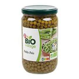 MARQUE REPÈRE, BIO VILLAGE Petits pois Bio 420g