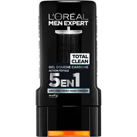 L'ORÉAL PARIS, MEN EXPERT Gel Douche Homme Action Totale 5en1 Pure Carbon 300ml