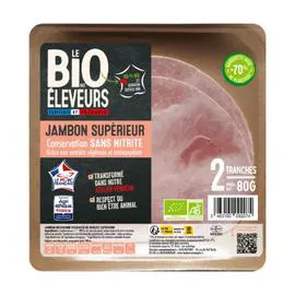 Jambon découenné/dégraissé bio (80g)