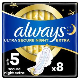 Serviette Hygiènique Secure Night Taille 5 Extra (x8)