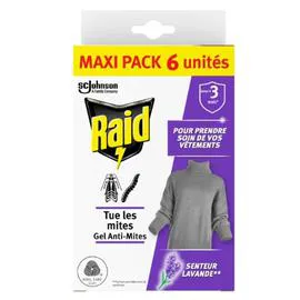 RAID Gel anti-mites senteur lavande x6
