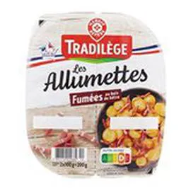 MARQUE REPÈRE, TRADILÈGE Allumettes lardons Supérieurs fumés 2x100g