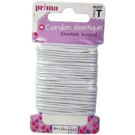 LA BROSSE ET DUPONT, PRIMA Elastique rond blanc 8m x 1,5mm l'unité