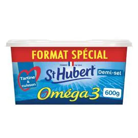Margarine Demi-sel 100% Végétal Oméga 3 Tartine et Cuisson (600g)