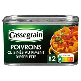 CASSEGRAIN Poivrons cuisinés au piment d'espelette 375g