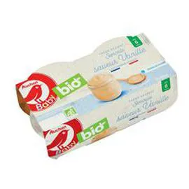 Pot dessert lacté brassé à la vanille dès 6 mois (4x100g)