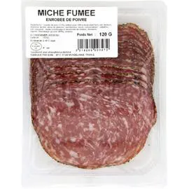 Miche fumée enrobée de poivre (120g)