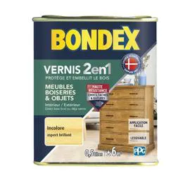 Vernis à bois incolore brillant (500ml)