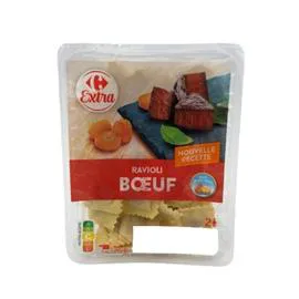 CARREFOUR EXTRA Pâtes fraîches ravioli boeuf 300g
