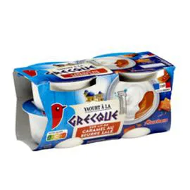 Yaourt à la grecque sur lit de caramel au beurre salée (4x150g)