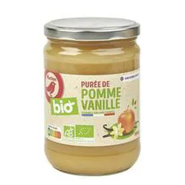 Purée pomme vanille sans sucres ajoutés en bocal (580g)