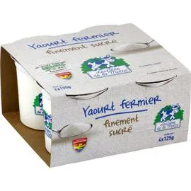 Yaourt nature sucré (4x125g)