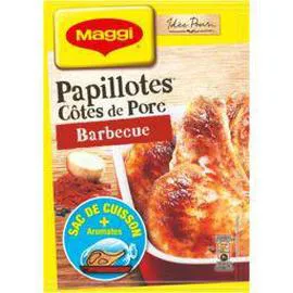 Papillotes Préparation Côtes de porc au barbecue (18g)