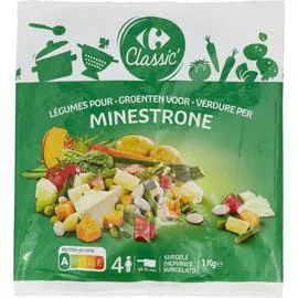CARREFOUR Légumes cuisinés pour minestrone 1kg