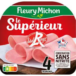 FLEURY MICHON Jambon blanc Label Rouge conservation sans nitrite 160g