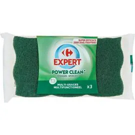 CARREFOUR EXPERT Eponge à récurer multi-usages x3