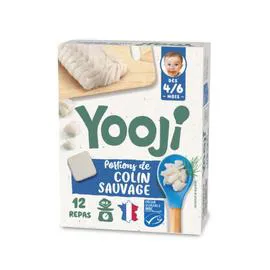 YOOJI Colin pour bébé dès 6 mois,haché et cuit en galets 120g