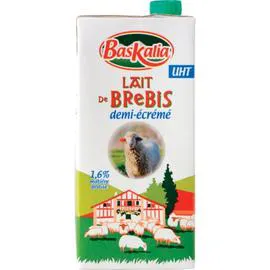 Lait de brebis demi- écrémé UHT (1l)