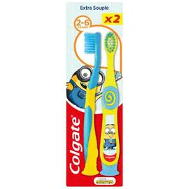 Brosses à dents extra souple pour enfants 2-6 ans (x2)