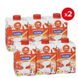 CARREFOUR CLASSIC' Crème entière fluide 1,2l