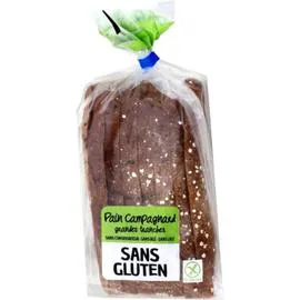 Pain campagnard sans gluten tranché (360g)