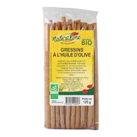 Gressins à l'olive vierge Bio (125g)