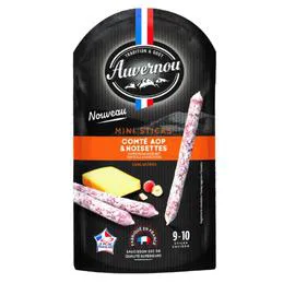 AUVERNOU Mini bâtonnet de saucisson sec au comté et noisettes 100g