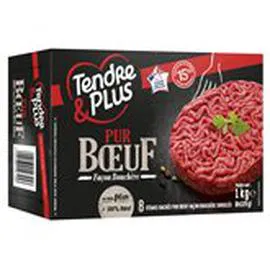 Steak haché Tendre & Plus Façon bouchère 15%MG x8 (1kg)