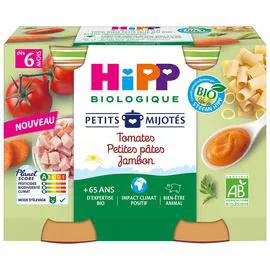 Petits mijotés - Tomates petites pâtes jambon BIO, dès 6 mois (2x190g)