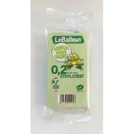 Ethylotest chimique jetable NF 0,2 g LE BALLON (l'unité)