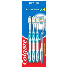 Brosse à Dents Extra Clean 25 % recyclé dans le manche médium (x4)