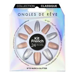 Kit Faux Ongles De Rêve N°013 Nude & Glitter (l'unité)