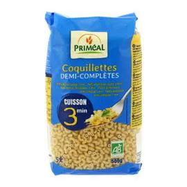 PRIMEAL Coquillette Demi-Complètes Cuisson Rapide Bio 500g