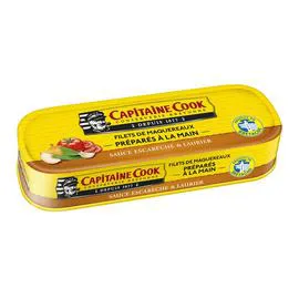 CAPITAINE COOK Filets de maquereaux sauce escabèche & laurier 169g