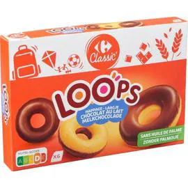 Gâteaux Loops chocolat lait (180g)