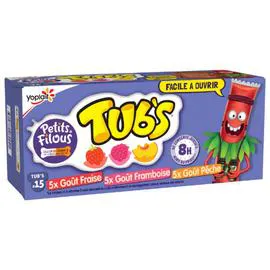 Yaourt à boire fraise framboise pêche Tub's (15x37g)