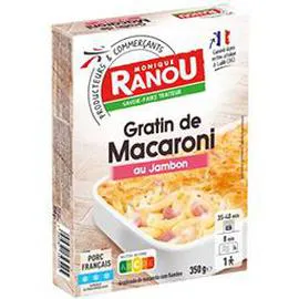 MONIQUE RANOU Gratin de macaroni au jambon 350g
