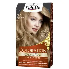 SCHWARZKOPF, PALETTE Coloration Permanante soin permanente Blond Clair Sable 386 l'unité