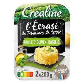 CRÉALINE Ecrasé de pdt Huile d'olive 2x195g