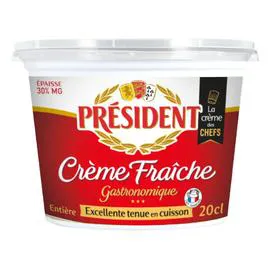 Crème Fraiche Entière Epaisse Excellente Tenue en Cuisson 30% Mat.Gr. (20cl)