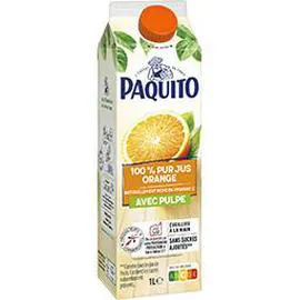 100% pur jus orange avec pulpe sans sucres ajoutés (1l)