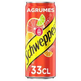 SCHWEPPES Boisson gazeuse aux agrumes boîte slim 33cl
