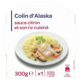 Plat cuisiné colin d'Alaska sauce citron et (300g)